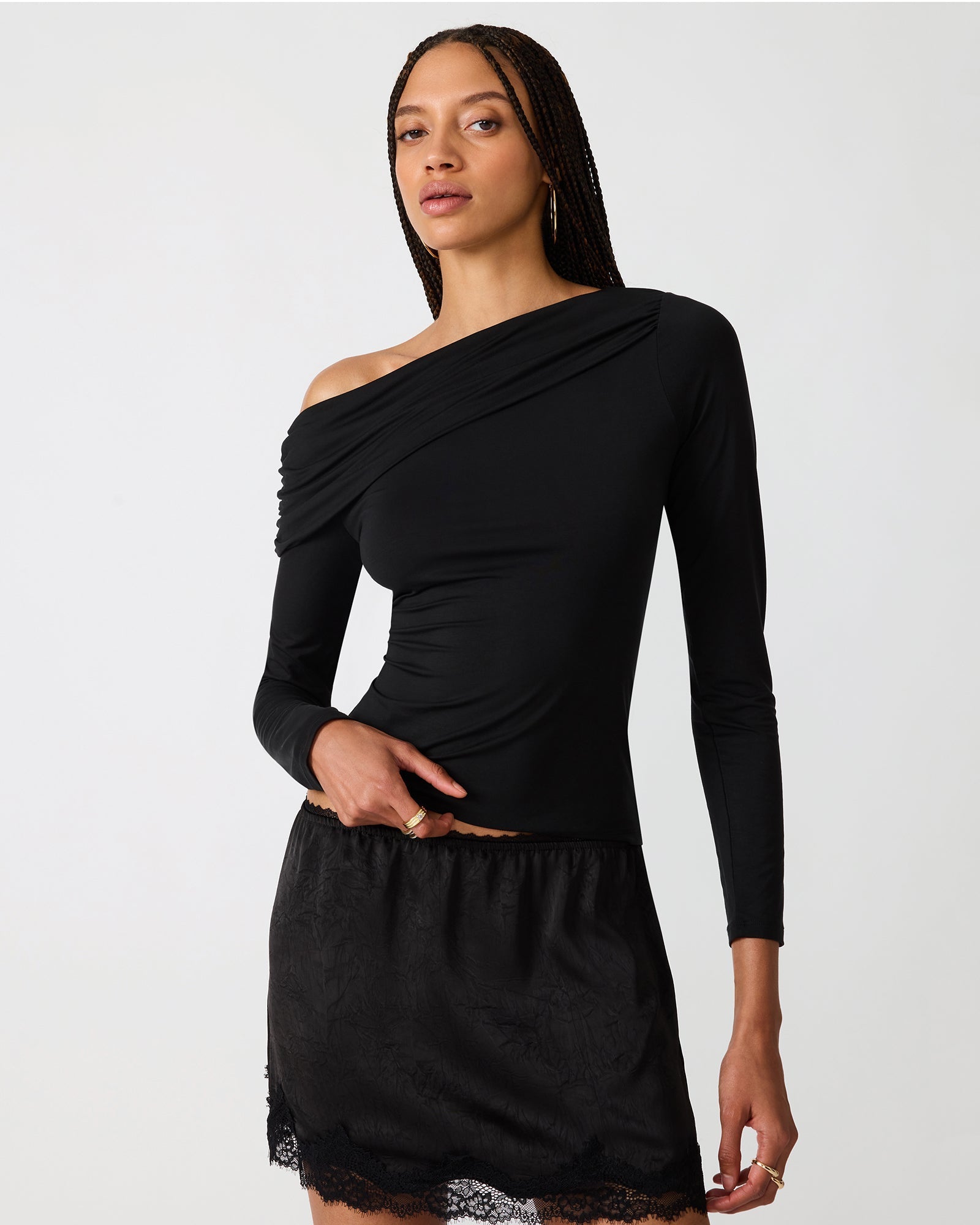 RYDER KNIT TOP BLACK