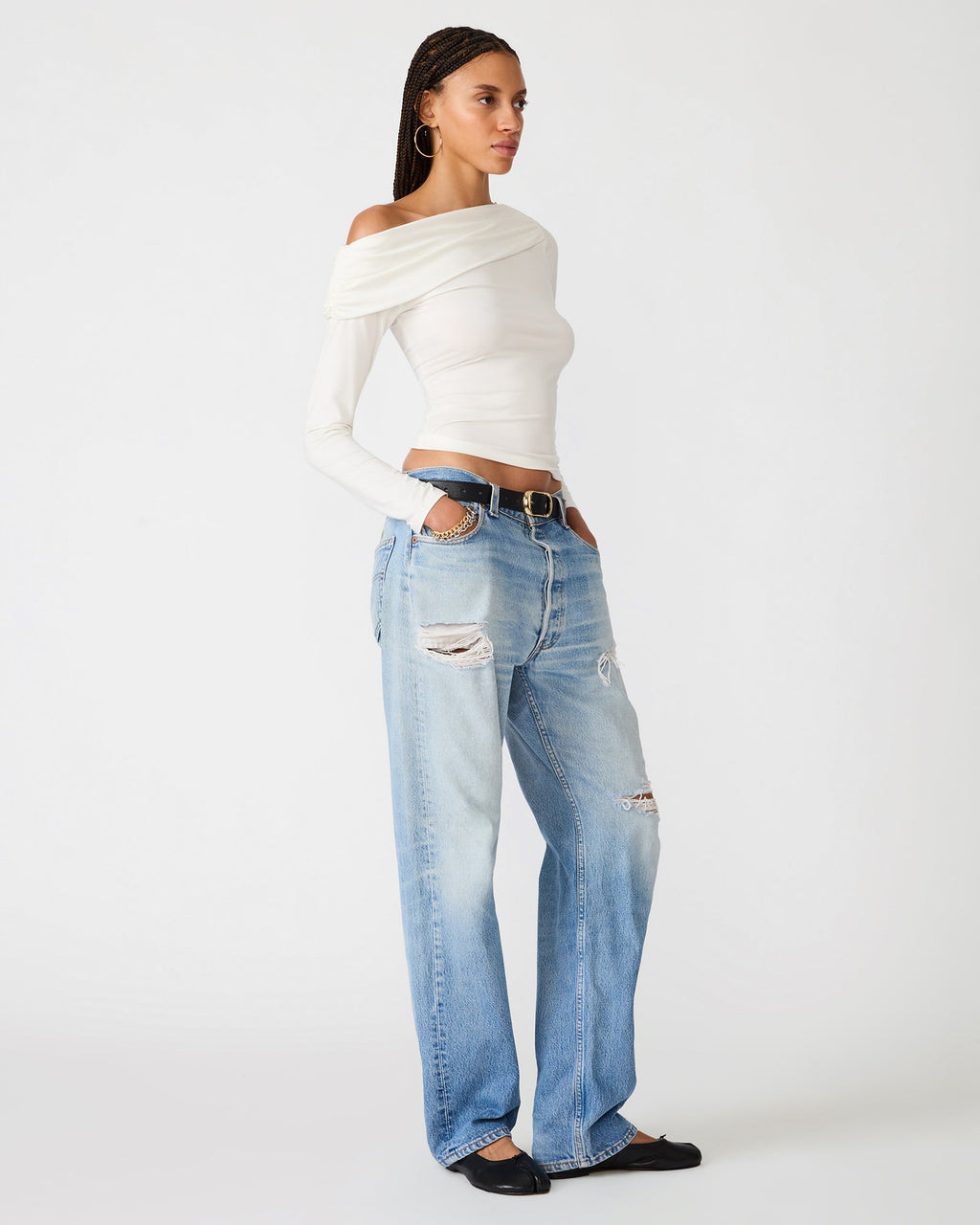 RYDER KNIT TOP CREAM