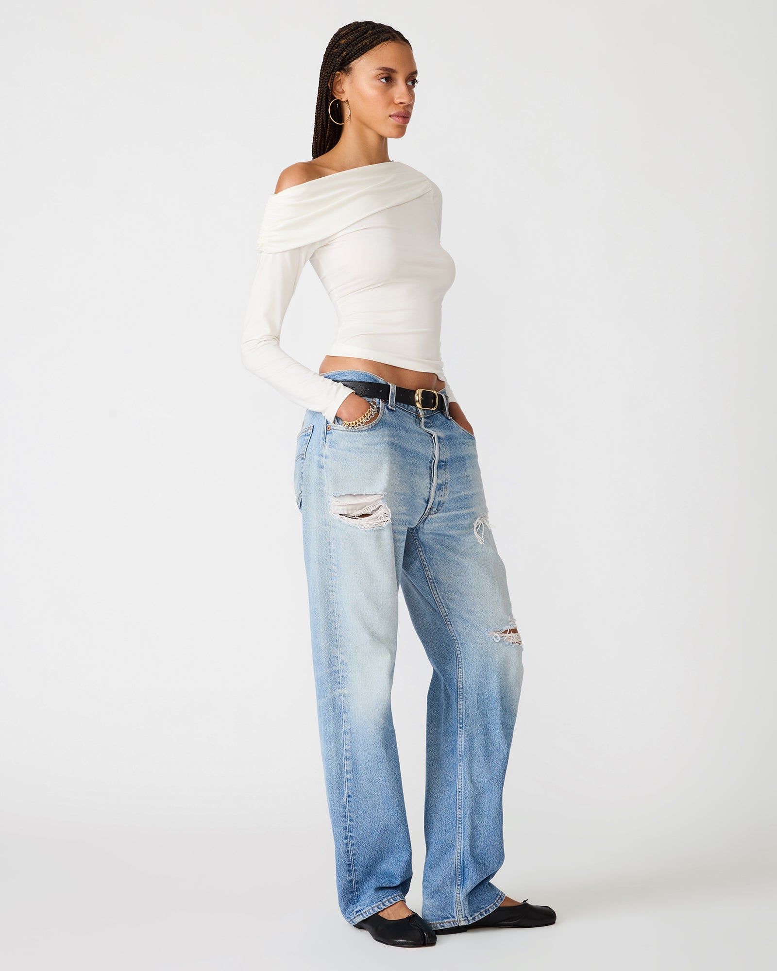 RYDER KNIT TOP CREAM