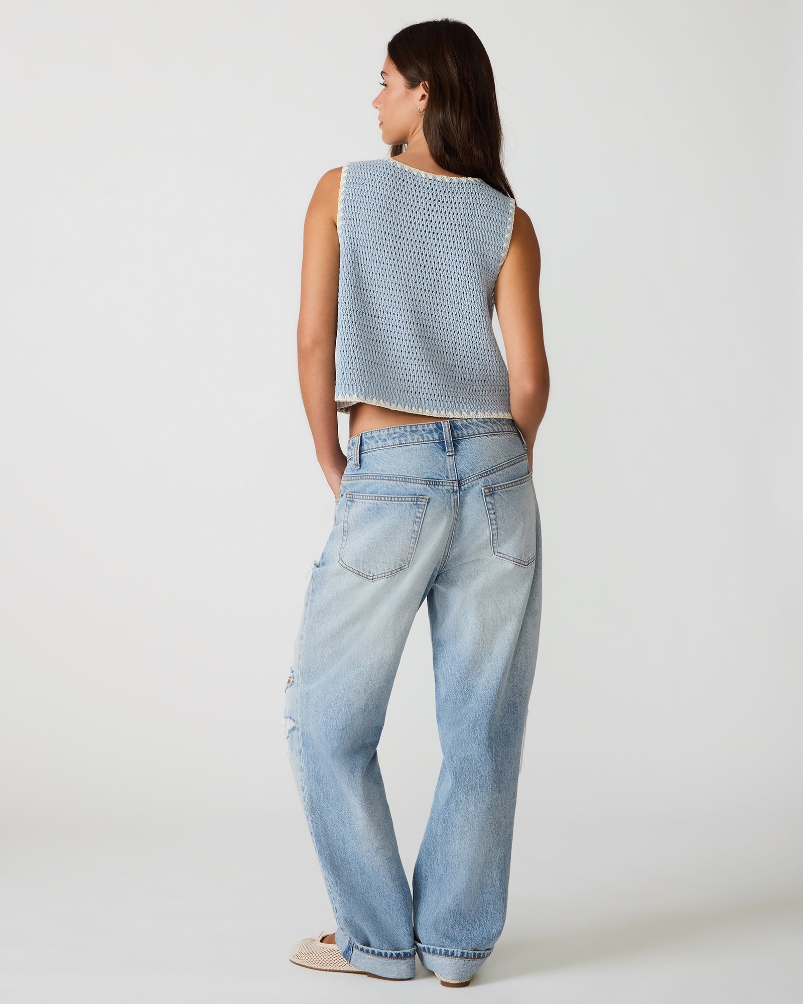 ANNYA SWEATER VEST BLUE ICE