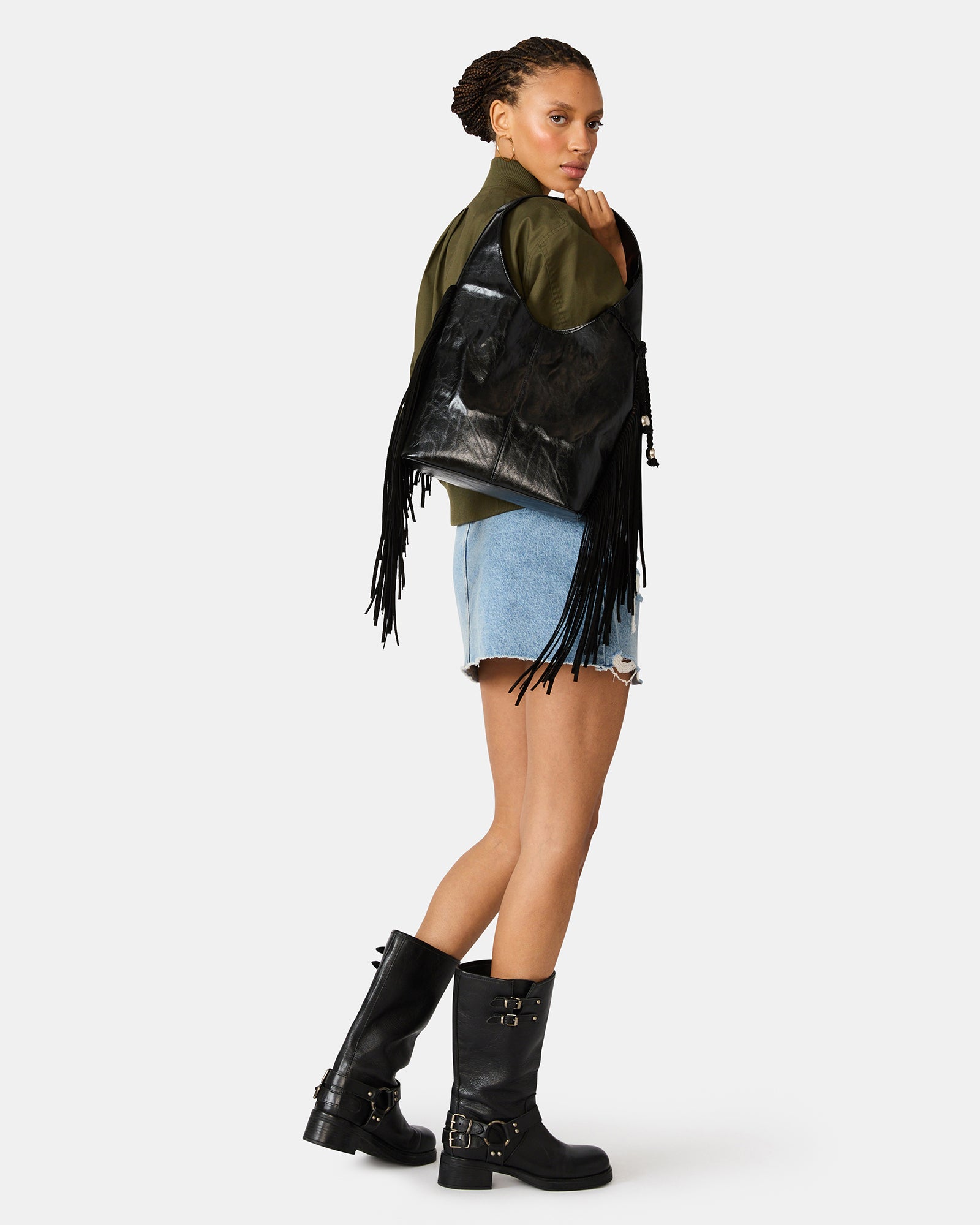 AUTUMN FRINGE BAG BLACK