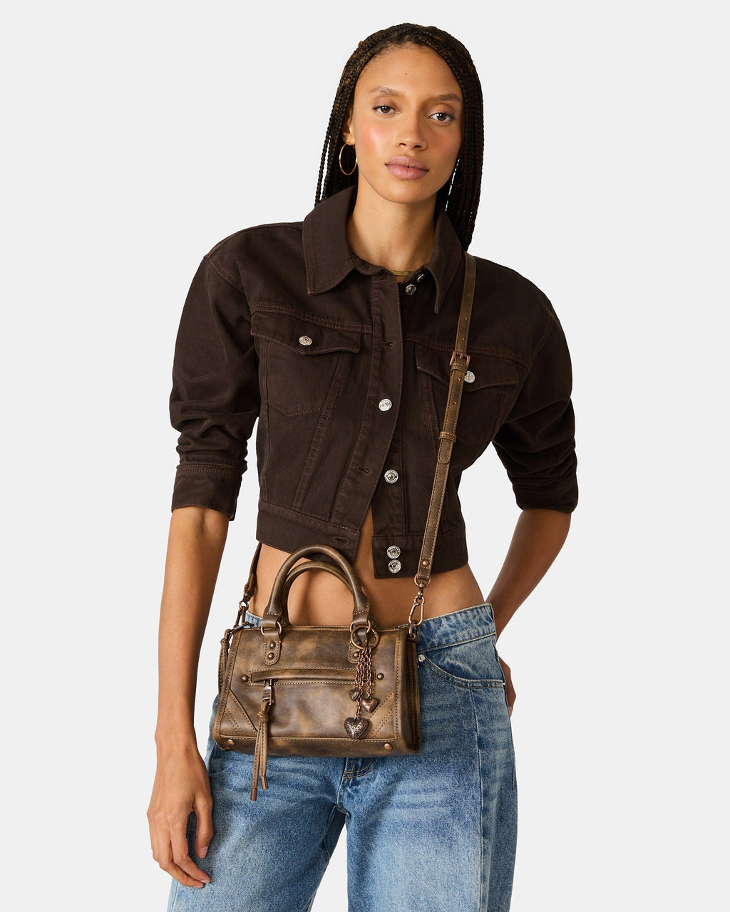 ELIDE BAG DISTRESSED BROWN