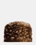 JADEZ FAUX FUR WALLET CHOCOLATE MULTI