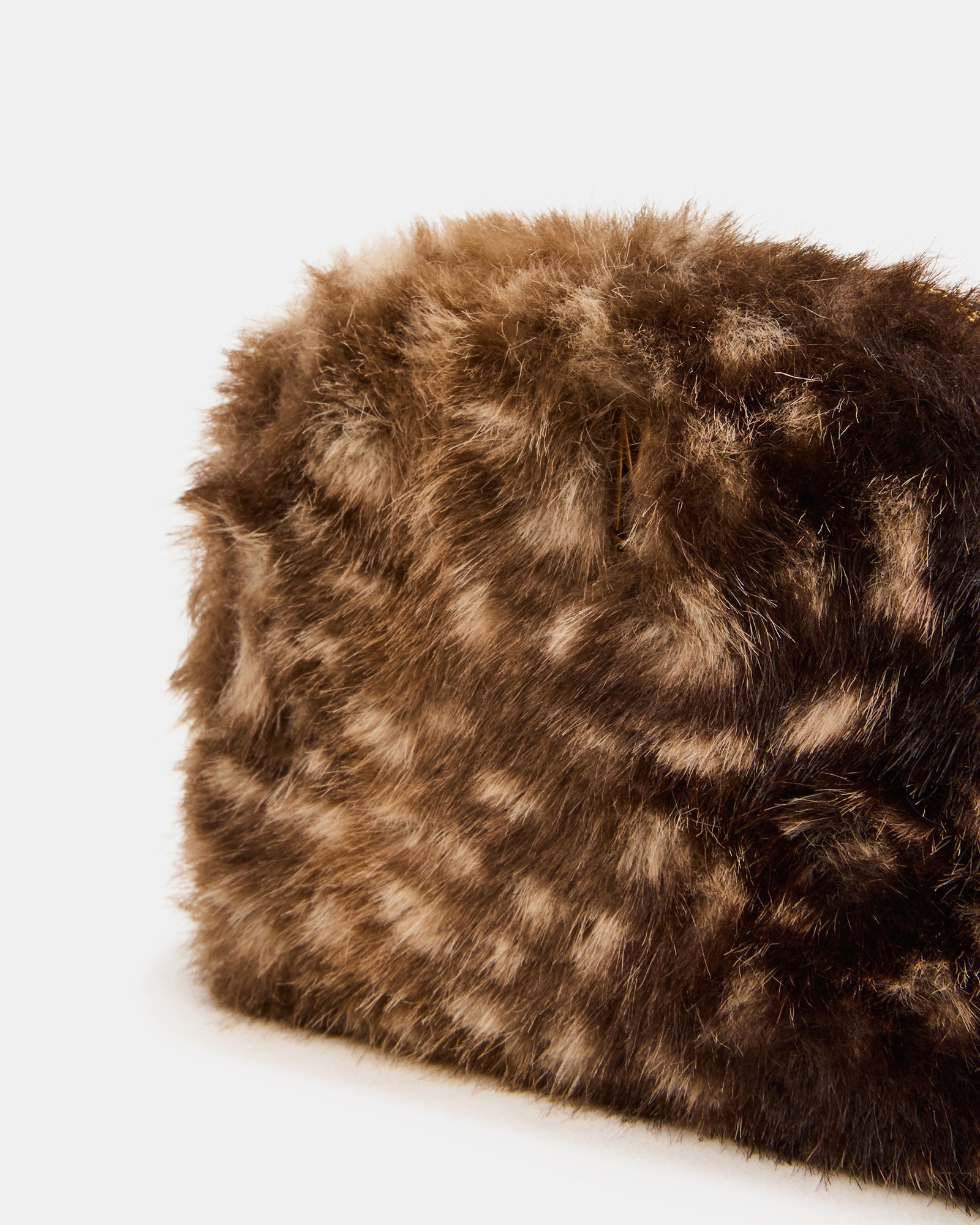 JADEZ FAUX FUR WALLET CHOCOLATE MULTI