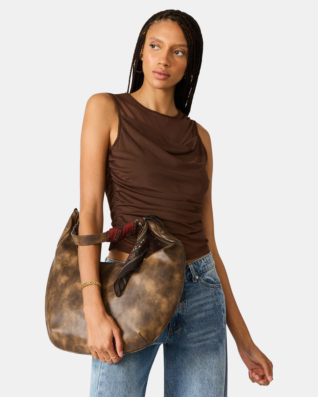 OLGA BAG BROWN DISTRESSED
