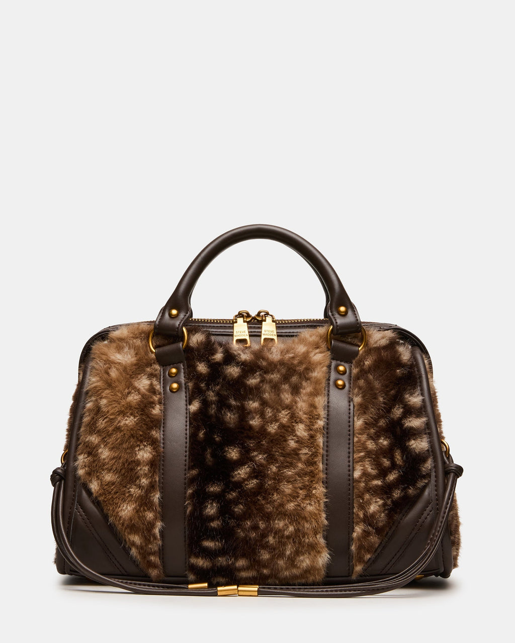 RIGGS FAUX FUR BAG CHOCOLATE