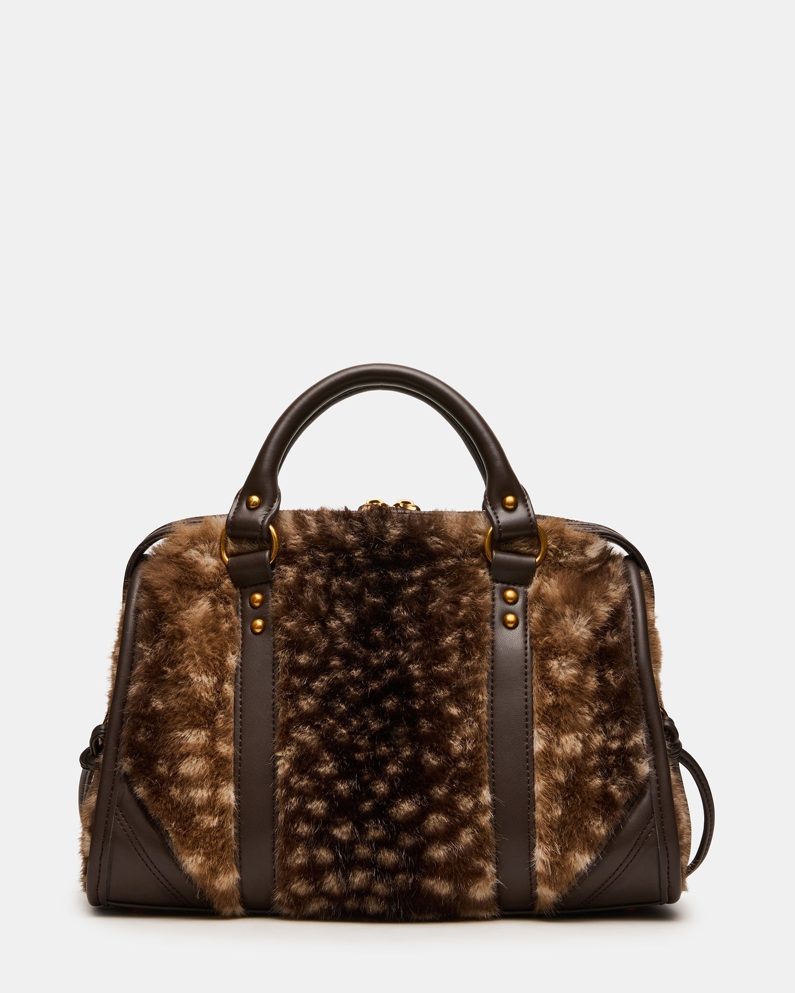 RIGGS FAUX FUR BAG CHOCOLATE