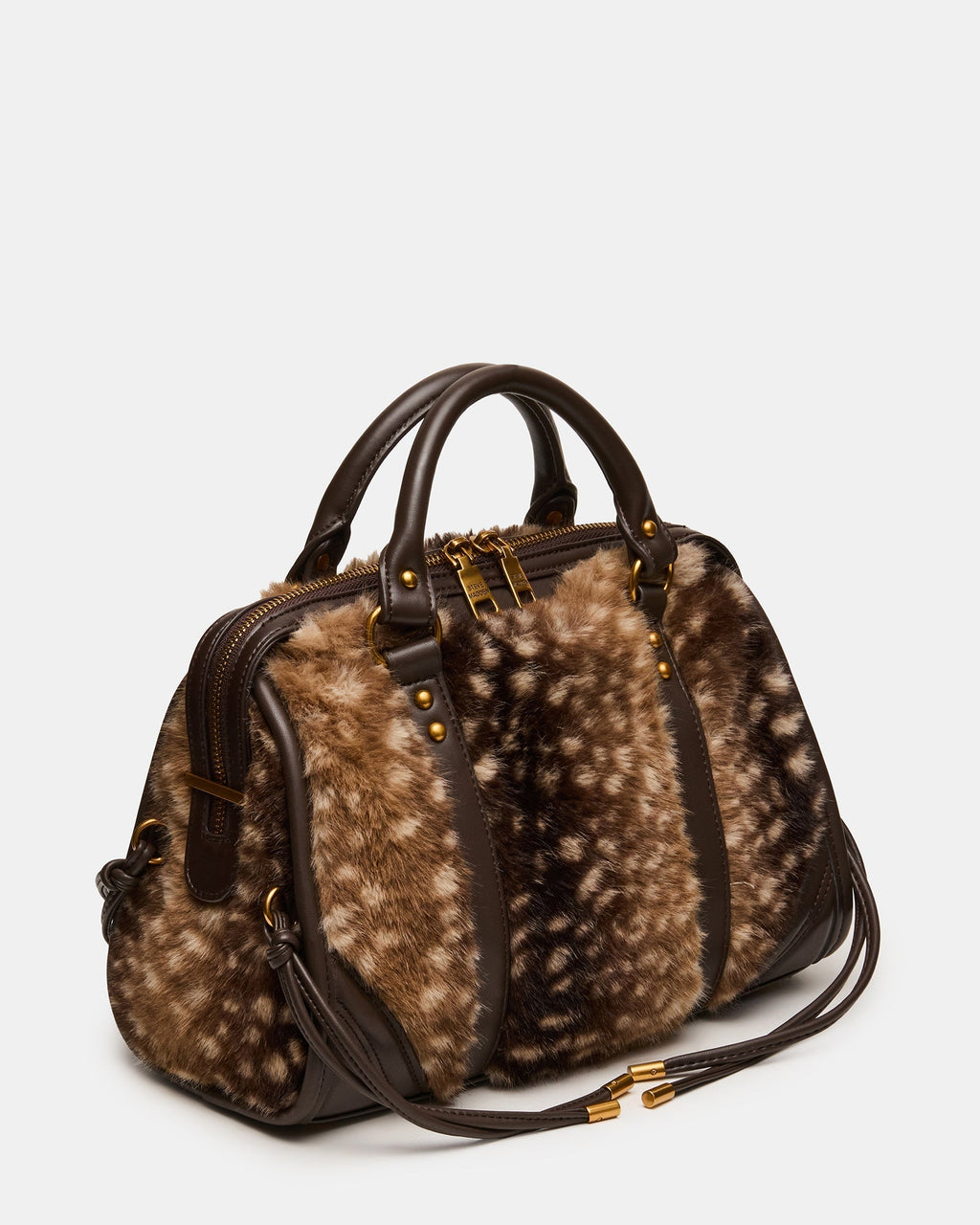 RIGGS FAUX FUR BAG CHOCOLATE