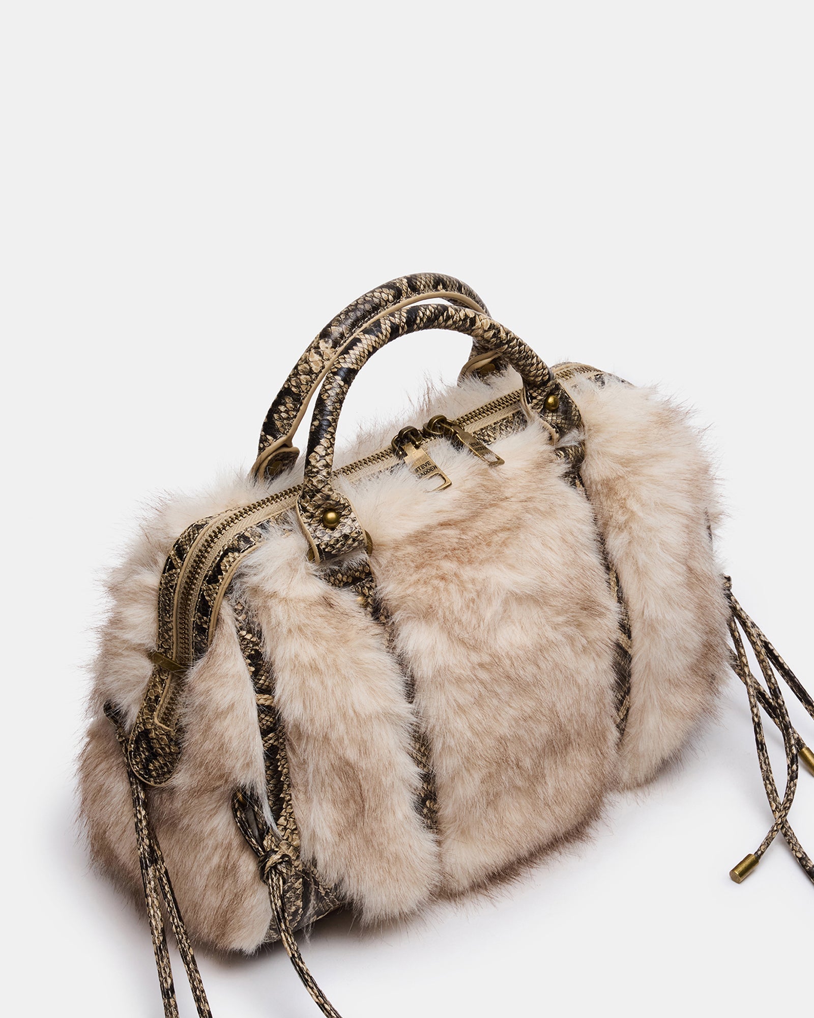 RIGGS FAUX FUR BAG NATURAL