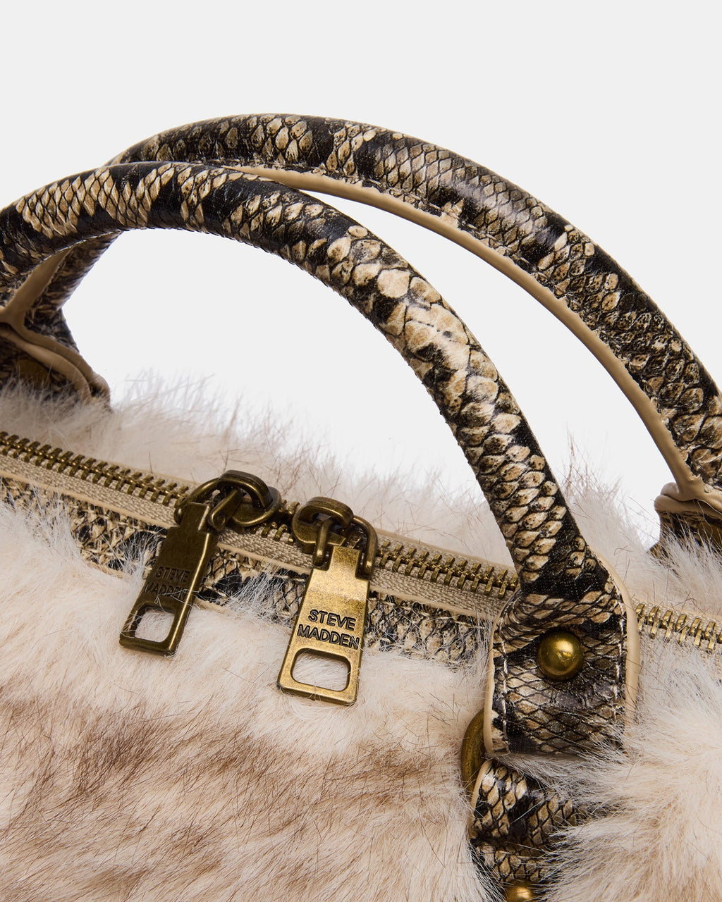 RIGGS FAUX FUR BAG NATURAL