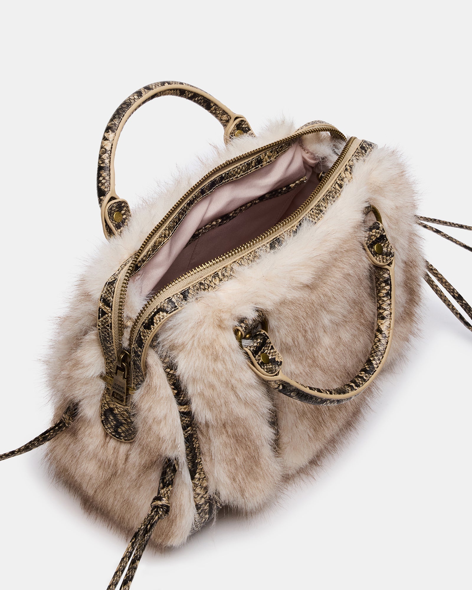 RIGGS FAUX FUR BAG NATURAL