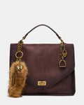 THEIA SUEDE BAG CHOCOLATE