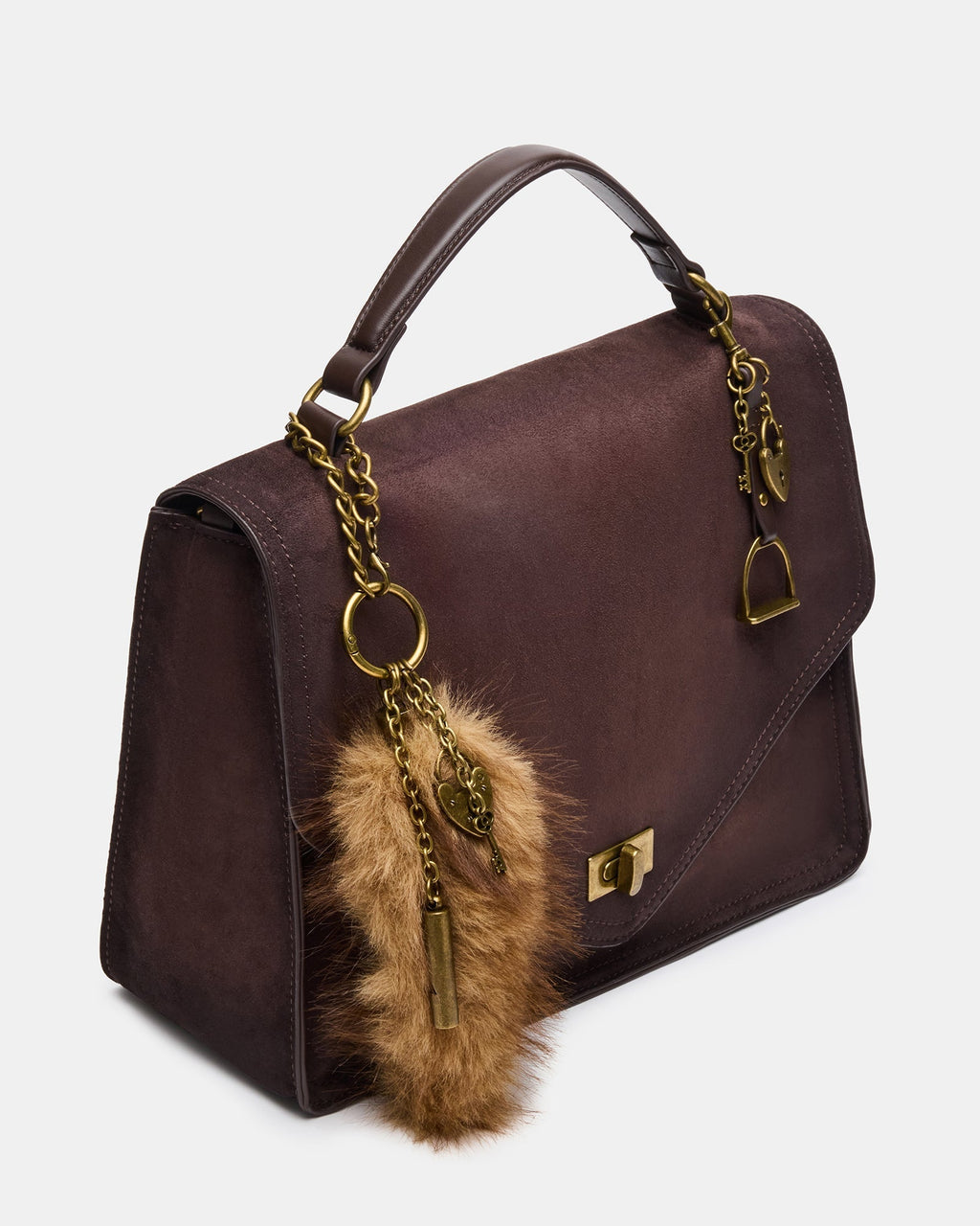 THEIA SUEDE BAG CHOCOLATE