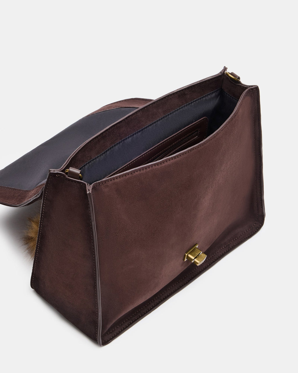 THEIA SUEDE BAG CHOCOLATE