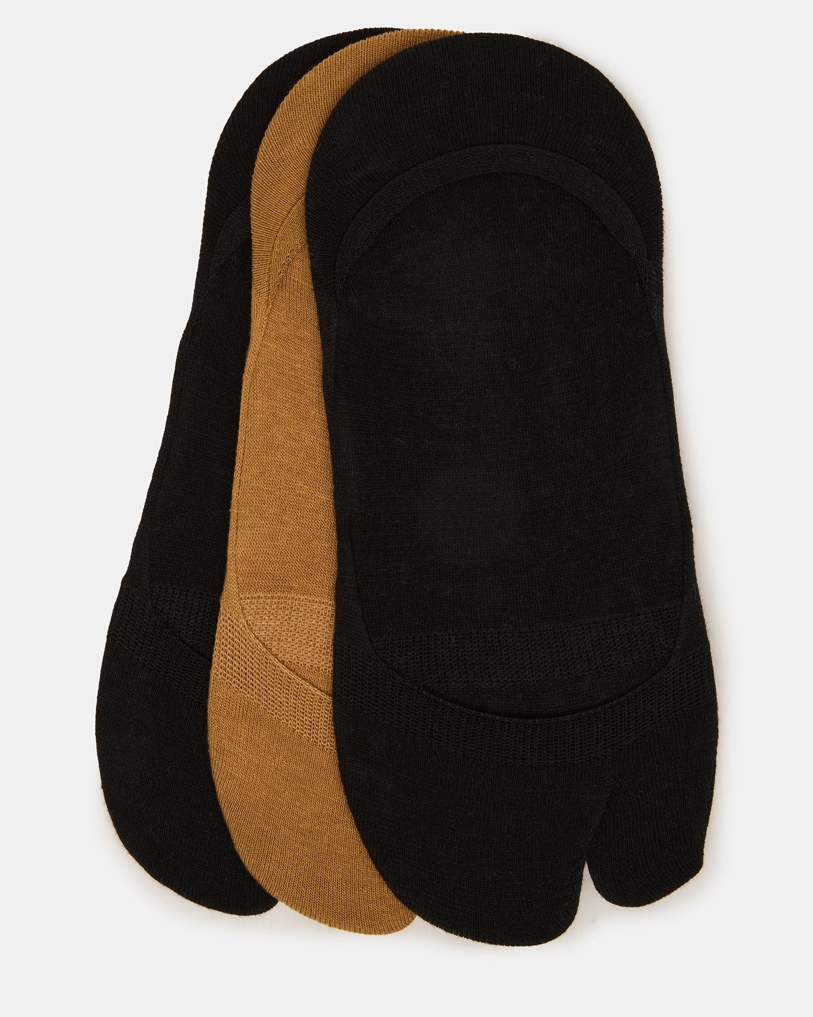SPLIT TOE LINER SOCKS BLACK/NUDE