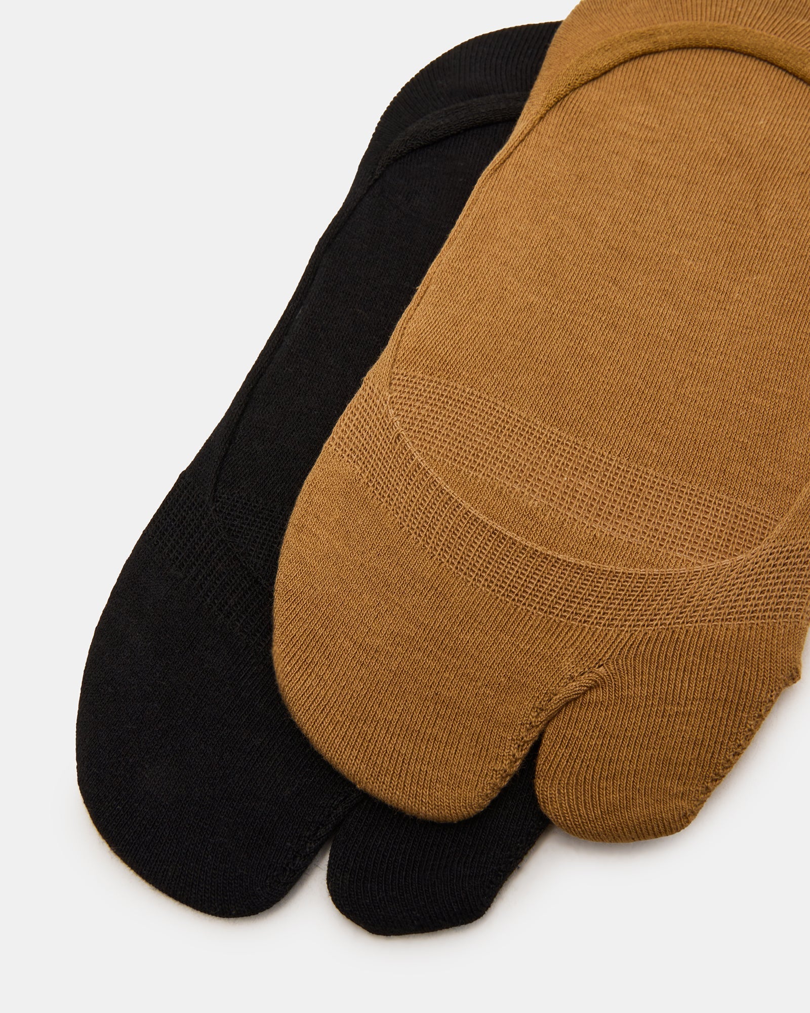 SPLIT TOE LINER SOCKS BLACK/NUDE