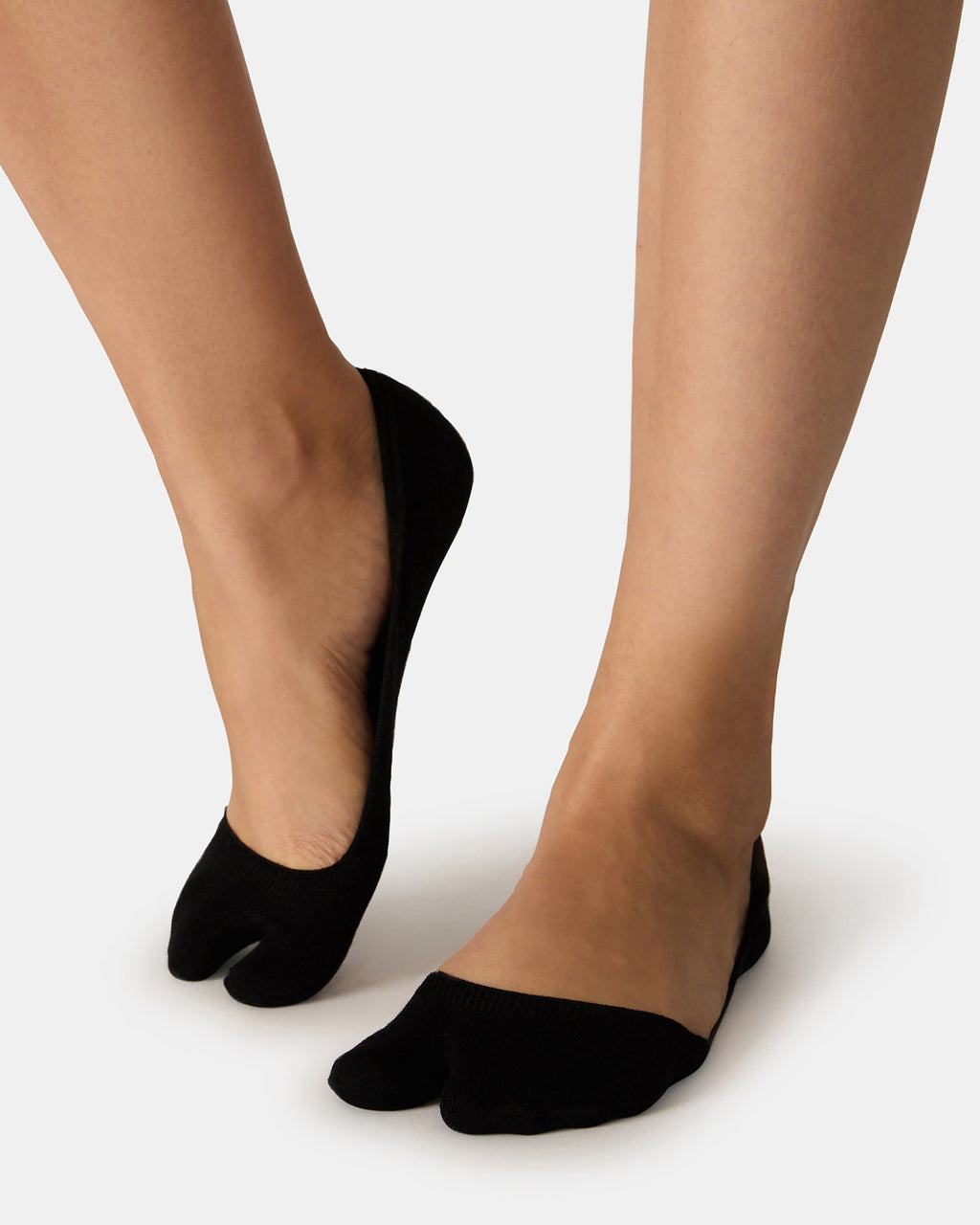 SPLIT TOE LINER SOCKS BLACK/NUDE
