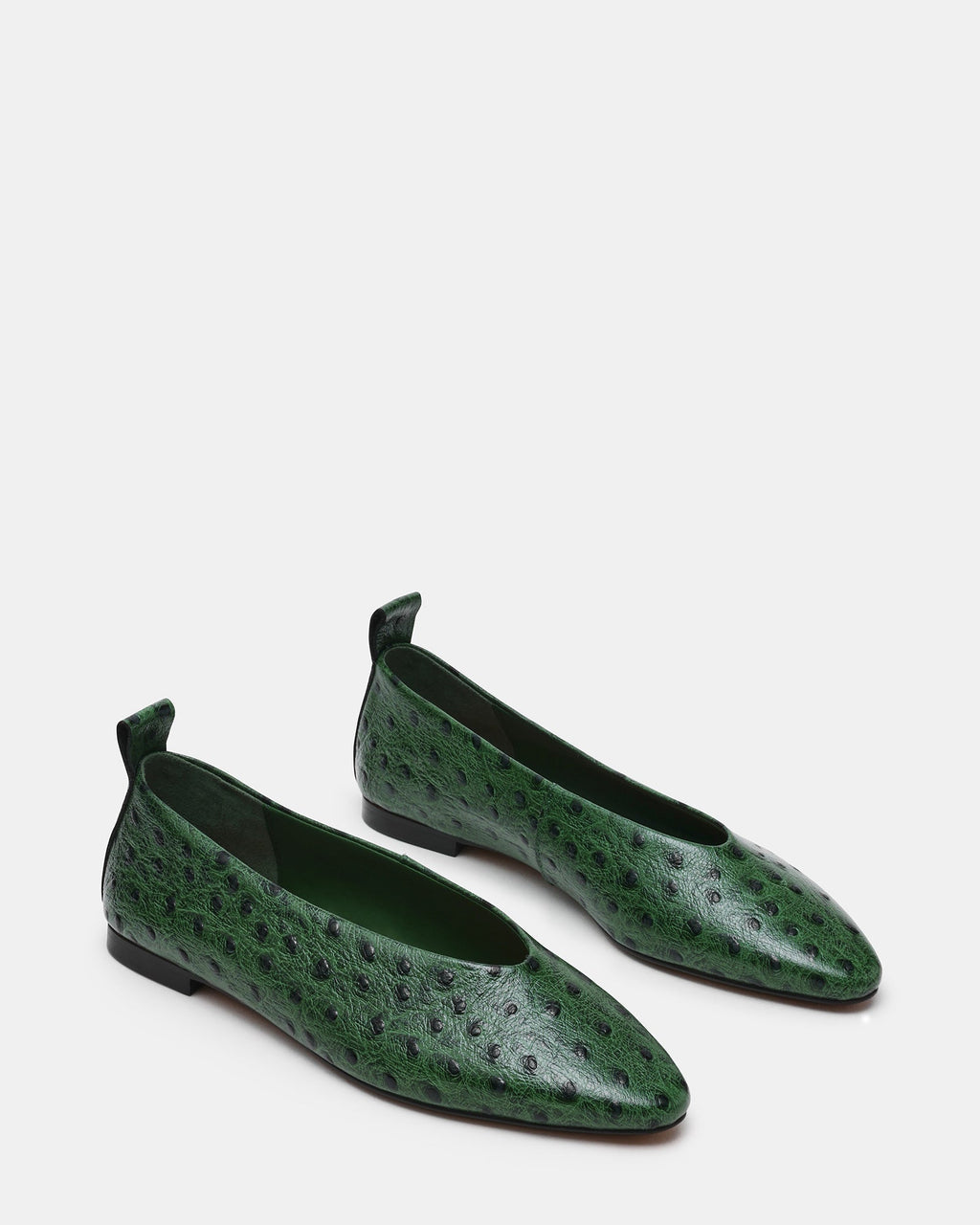 SWANKY OSTRICH GREEN LEATHER