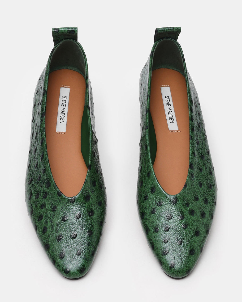 SWANKY OSTRICH GREEN LEATHER